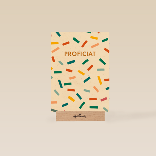 Proficiat met confetti