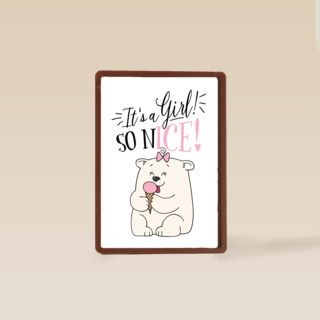 babykaart meisje it is a girl so nice