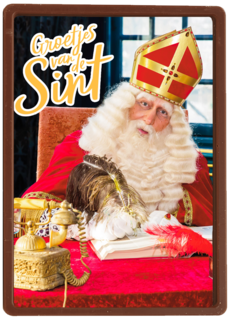 Sinterklaaskaart Groetjes van Sint
