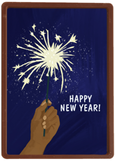 Nieuwjaar kaart Sterretjes