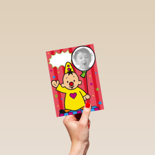 fotokaart bumba met ballon