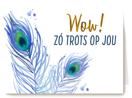 wow zo trots als een pauw