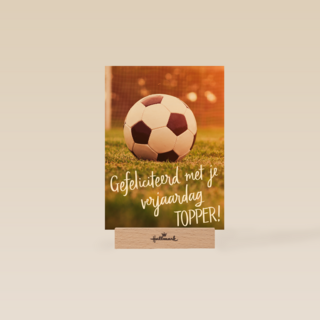 Verjaardagskaart voetbal topper