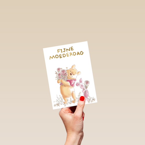 moederdag kaart winnie the pooh fijne moederdag