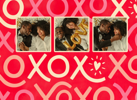 XOXO fotokaart valentijn