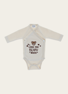 Romper Love You Beary Much Beige