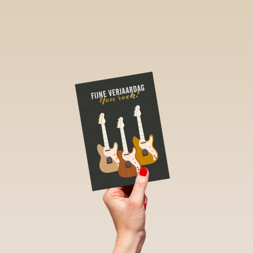 Verjaardagskaart you rock