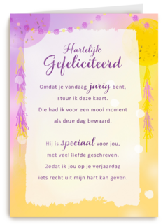 Verjaardagskaart vrouw klassiek Speciaal More than words