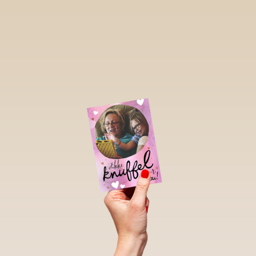 zomaar fotokaart een dikke knuffel voor jou