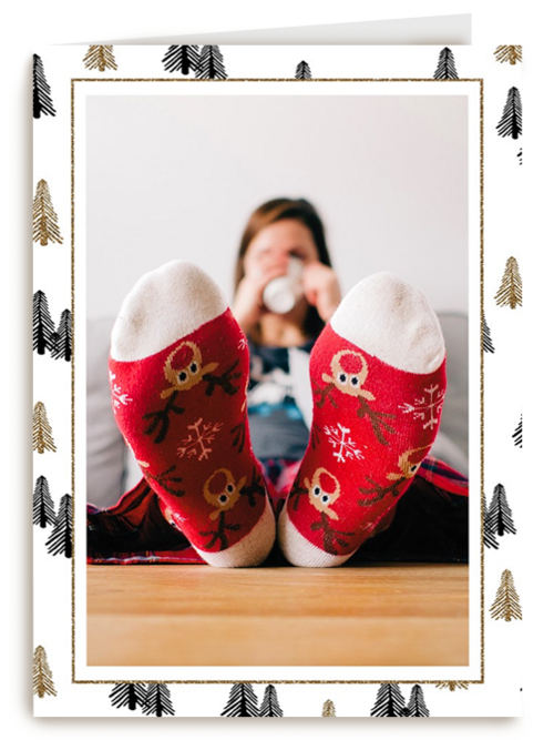 fotokaart met kerstsokken