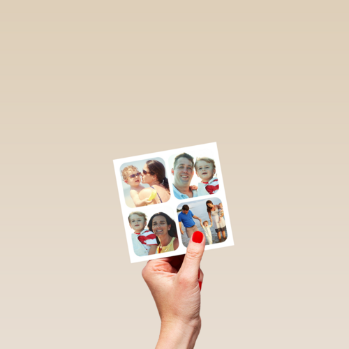 fotokaart vier keer witte rand