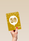 Verjaardagskaart leeftijden 50 ballon