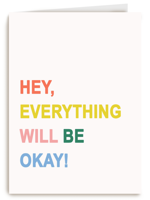 Sterktekaart everything will be ok Engels