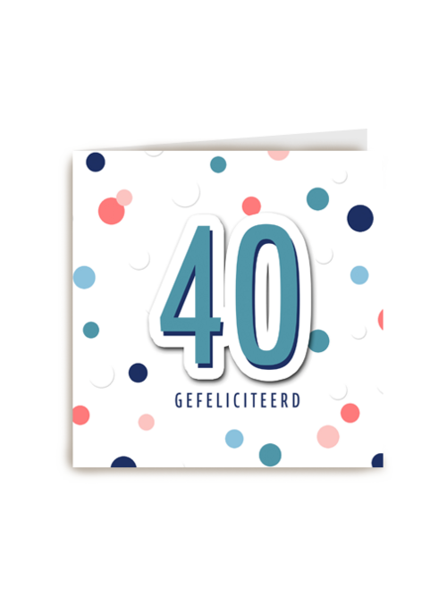 verjaardag kaart stijlvol leeftijd 40