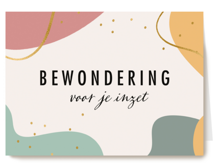 Bedankt kaart thuiswerken bewondering voor je inzet