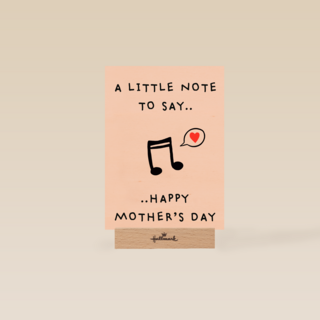 moederdag kaart hip a little note to say happy moeders day