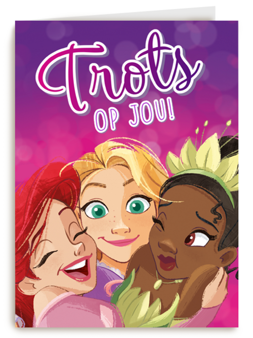 Complimentkaart trots op jou Disney princessen