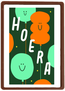 Verjaardagskaart Hoera Ballonnen