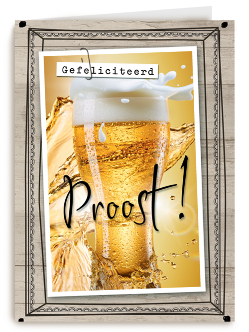 glas bier in lijst