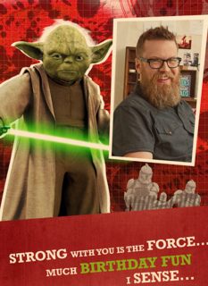 verjaardag fotokaart yoda