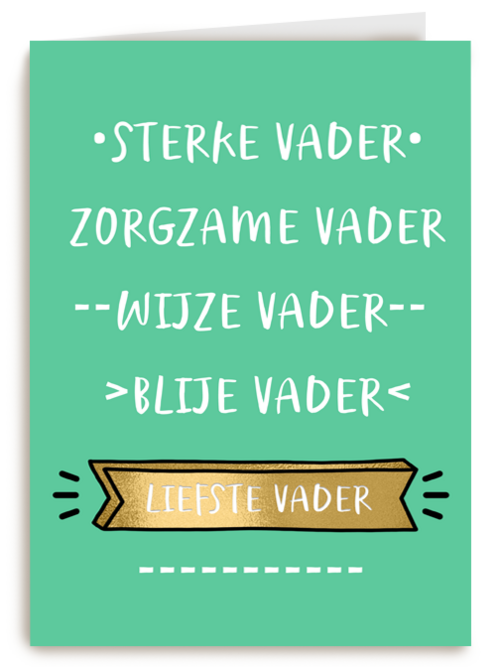 vaderdag kaart liefste vader