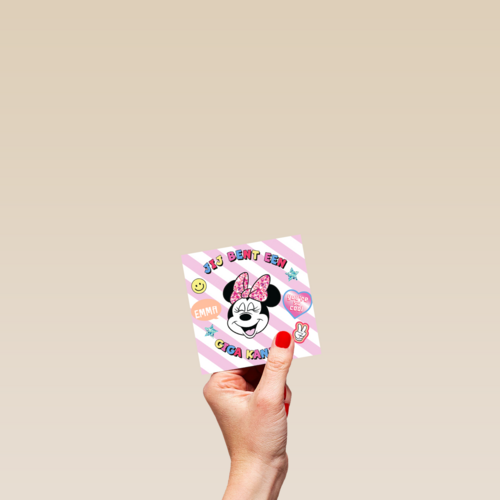 Felicitatie kaart Minnie Mouse giga kanjer