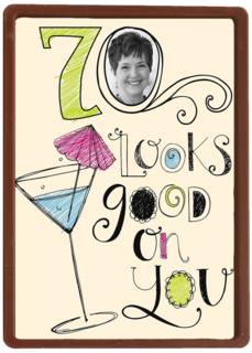 zeventig jaar met een cocktail