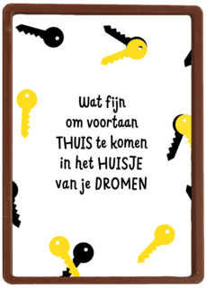 verhuisd kaart huisje van je dromen