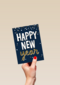 happy new year blue