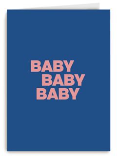 And C Baby Baby Baby kaart blauw