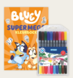 Bluey Super Mega Kleurboek Met Viltstiften