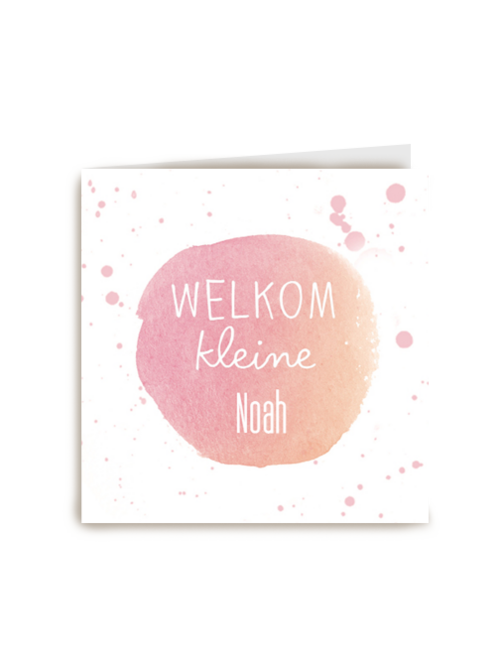watercolor welkom kleine meid