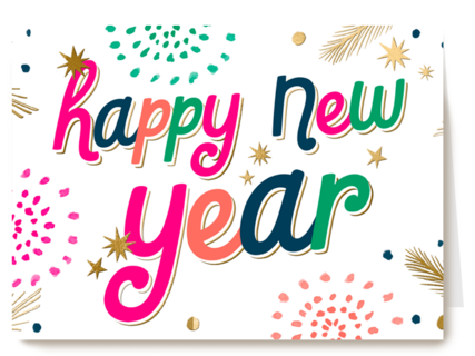 Happy New Year kleurrijk