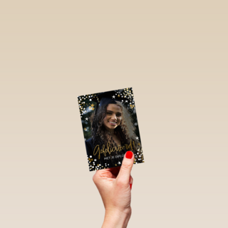 Geslaagd Gefeliciteerd Sparkle Fotokaart