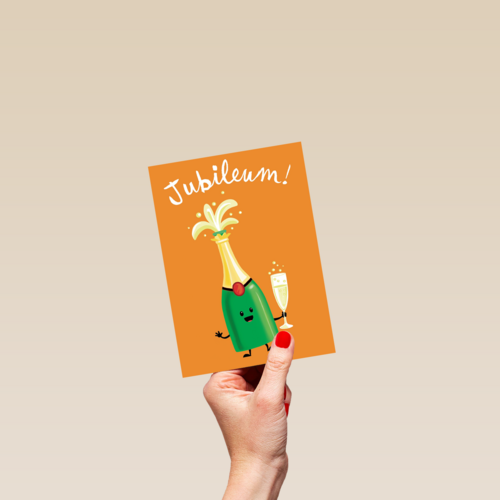 jubileum fles champagne