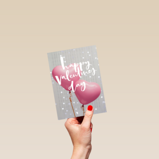 roze ballonnen happy valentines day