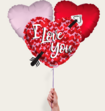 Ballonnentros I Love You Hart Multi