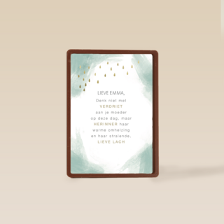 herinner je moeders warme omhelzing kaart