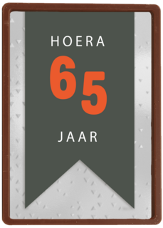 Verjaardagskaart hoera met leeftijd grijs