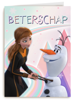 Frozen beterschapskaart Olaf en Anna