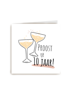 Proost op 10 jaar huwelijksjubileum