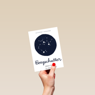 sterrenbeeld kaart boogschutter editable