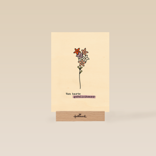 Verjaardagskaart Van Harte Gefeliciteerd Bloemetjes