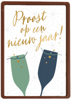 nieuwjaarskaart zakelijk proost op een nieuw jaar