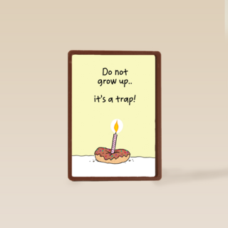 Verjaardagskaart man vrouw grappig Do not grow up