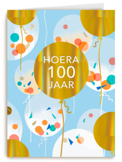 100 jaar confetti ballon