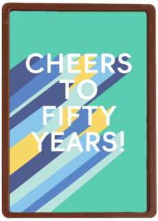 Verjaardagskaart cheers to 50 years fifty