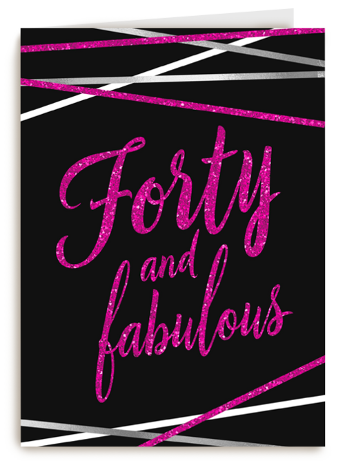 Verjaardagskaart leeftijden vrouw 40 and fabulous
