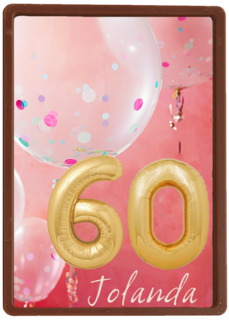 verjaardag kaart 60 leeftijden vrouw ballon