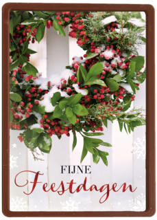 kerstkrans fijne feestdagen